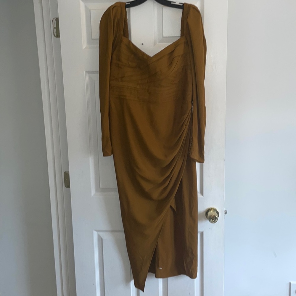 Self-Portrait Stretch Crepe Midi Dress Fall 21